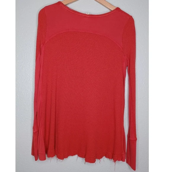 Free People Waffle Knit Distressed Sweater - Picture 2 of 13